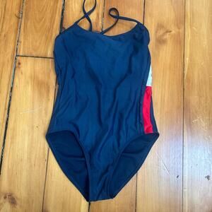 Navy blue one piece swimsuit